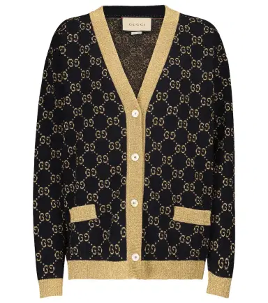 Gucci Cotton-blend lamé cardigan | Thumbnail 1
