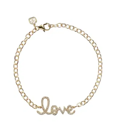 Sydney Evan Love 14kt yellow gold and diamonds chainlink bracelet | Thumbnail 1