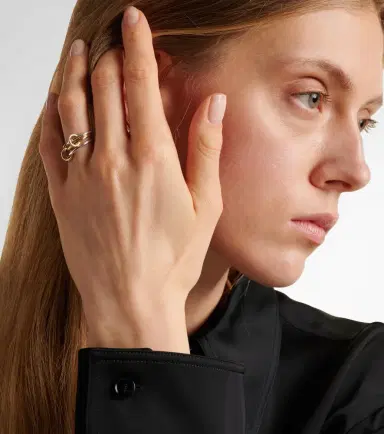 Spinelli Kilcollin Solarium 18kt yellow gold and sterling silver linked rings | Thumbnail 4