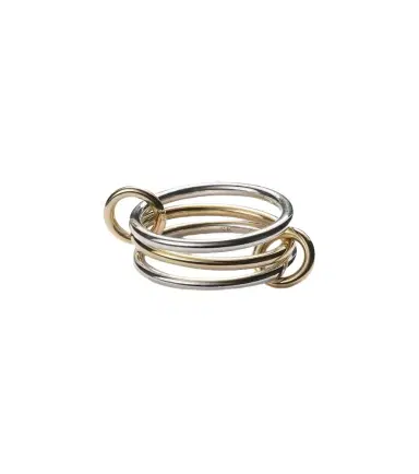 Spinelli Kilcollin Solarium 18kt yellow gold and sterling silver linked rings | Thumbnail 1