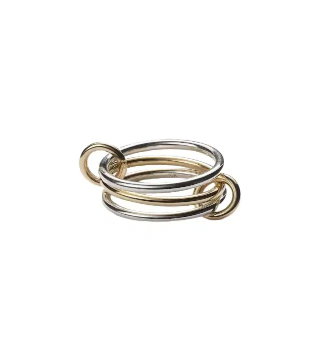 Spinelli Kilcollin Solarium 18kt yellow gold and sterling silver linked rings