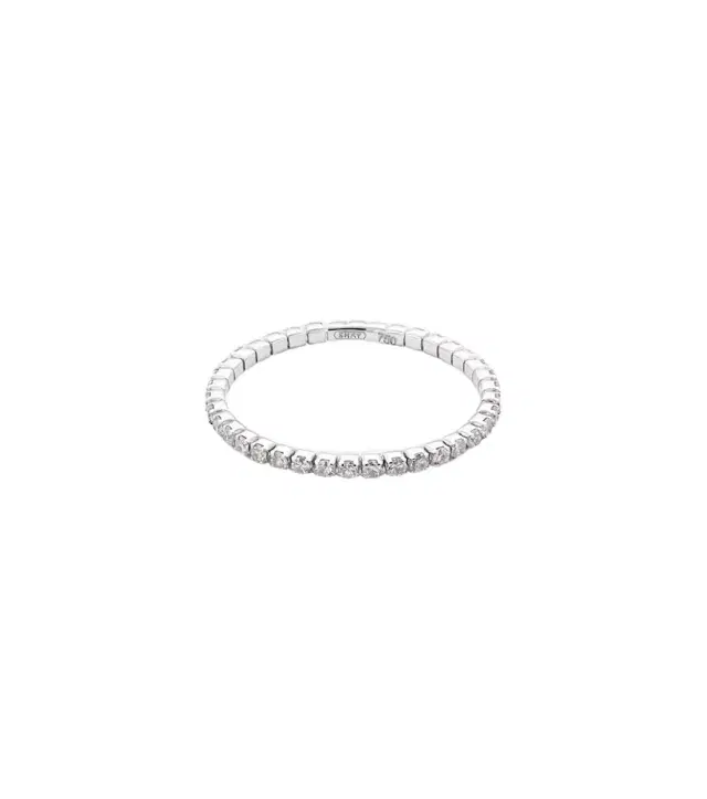 Shay Jewelry Single Thread 18kt white gold ring with diamonds