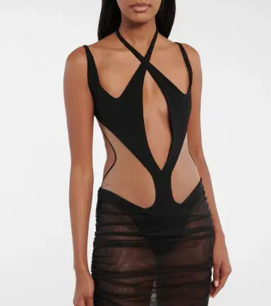 Mugler Cutout stretch-jersey midi dress | Thumbnail 4
