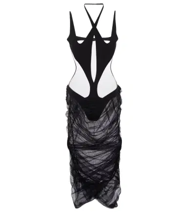 Mugler Cutout stretch-jersey midi dress | Thumbnail 1