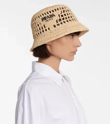 Prada Raffia bucket hat | Thumbnail 4