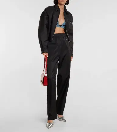 Prada Logo denim bralette | Thumbnail 4