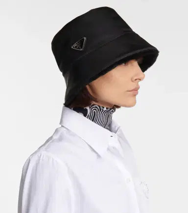 Prada Re-Nylon shearling-lined bucket hat | Thumbnail 4