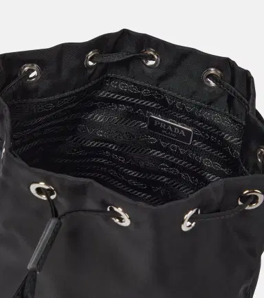 Prada Re-Nylon leather-trimmed bucket bag | Thumbnail 3