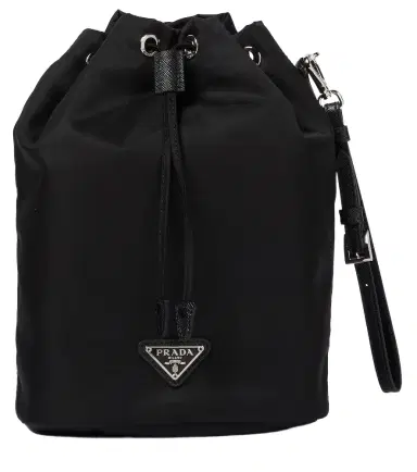 Prada Re-Nylon leather-trimmed bucket bag | Thumbnail 1