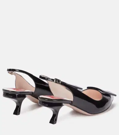 Roger Vivier Virgule leather slingback pumps | Thumbnail 4
