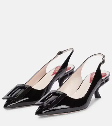 Roger Vivier Virgule leather slingback pumps | Thumbnail 5