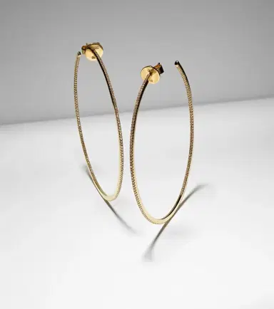 Shay Jewelry XL 18kt yellow gold hoop earrings with diamonds | Thumbnail 5 Shay Jewelry XL 18kt yellow gold hoop earrings with diamonds | Thumbnail 5