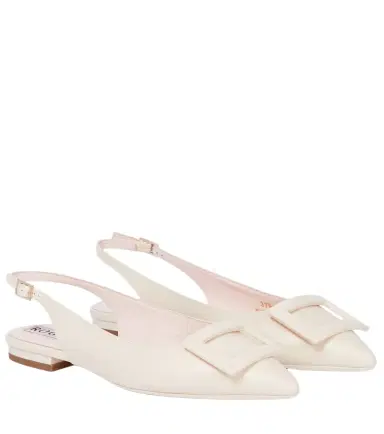 Roger Vivier Gommettine leather slingback flats | Thumbnail 1