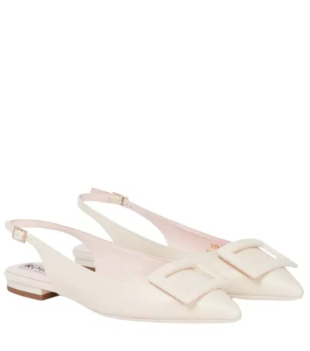 Roger Vivier Gommettine leather slingback flats