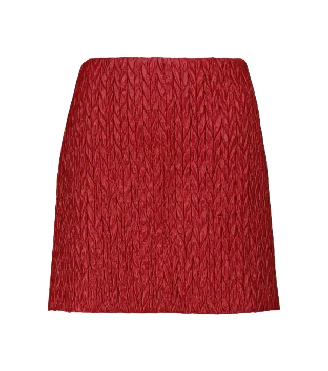 Quilted high-rise miniskirt