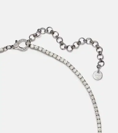 SHAY JEWELRY Thread 18kt white gold choker with diamonds | Thumbnail 2