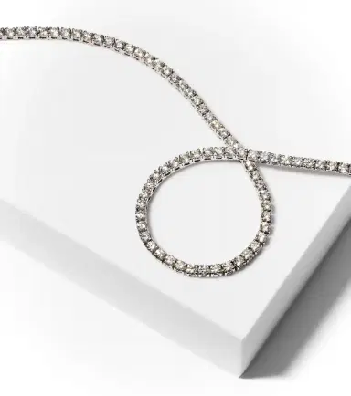 SHAY JEWELRY Thread 18kt white gold choker with diamonds | Thumbnail 5