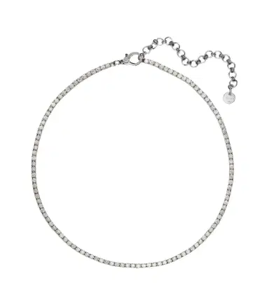 SHAY JEWELRY Thread 18kt white gold choker with diamonds | Thumbnail 1