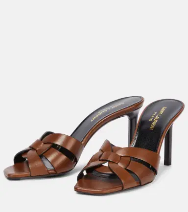 Saint Laurent Tribute 85 leather sandals | Thumbnail 3
