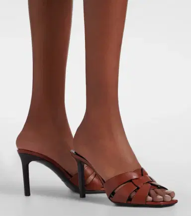 Saint Laurent Tribute 85 leather sandals | Thumbnail 5