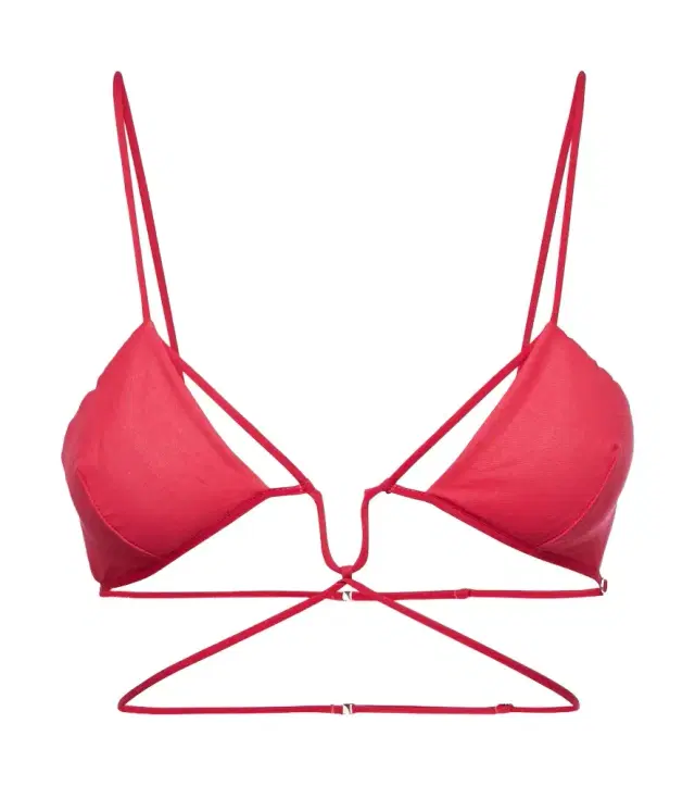Nensi Dojaka Tie-trimmed gabardine bra