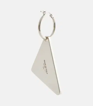 Prada Symbole logo sterling silver single earring | Thumbnail 2