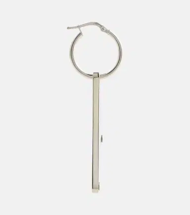Prada Symbole logo sterling silver single earring | Thumbnail 4