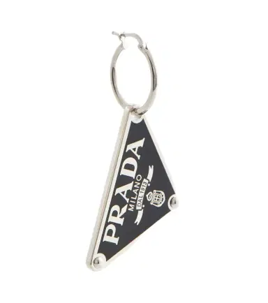 Prada Symbole logo sterling silver single earring | Thumbnail 1