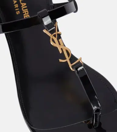 Saint Laurent Cassandra patent leather thong sandals | Thumbnail 2