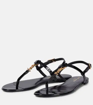 Saint Laurent Cassandra patent leather thong sandals | Thumbnail 4