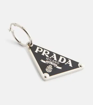 Prada Logo hoop earring | Thumbnail 3
