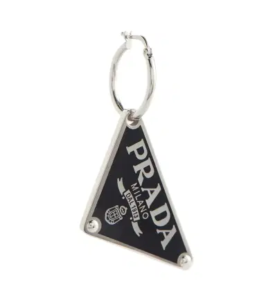 Prada Logo hoop earring | Thumbnail 1