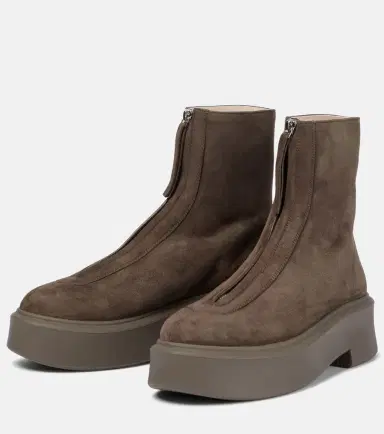 The Row Zipped Boot 1 suede boots | Thumbnail 3