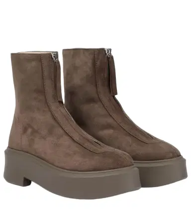 The Row Zipped Boot 1 suede boots | Thumbnail 1