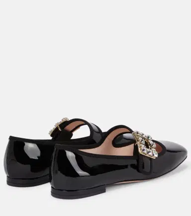 Roger Vivier Très Vivier Babies patent leather ballet flats | Thumbnail 4