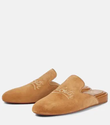 Christian Louboutin Navy Coolito Donna suede slippers | Thumbnail 4