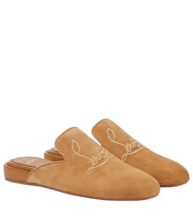 Christian Louboutin Navy Coolito Donna suede slippers | Thumbnail 1
