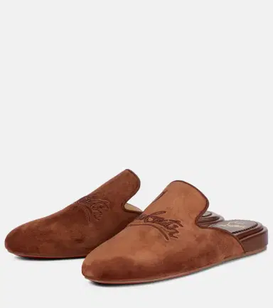 Christian Louboutin Navy Coolito Donna suede slippers | Thumbnail 3 Christian Louboutin Navy Coolito Donna suede slippers | Thumbnail 3