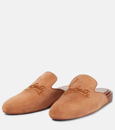 Christian Louboutin Navy Coolito Donna suede slippers | Thumbnail 4 Christian Louboutin Navy Coolito Donna suede slippers | Thumbnail 4
