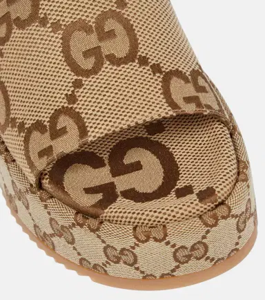 Gucci GG Maxi canvas platform slides | Thumbnail 3