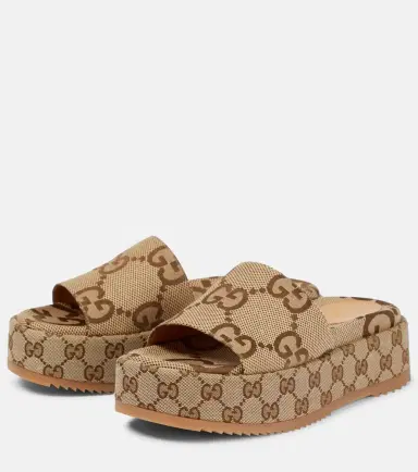 Gucci GG Maxi canvas platform slides | Thumbnail 4