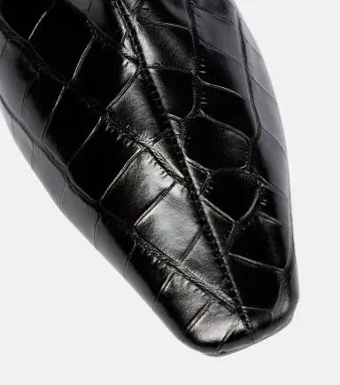 Toteme Croc-effect leather knee-high boots | Thumbnail 2