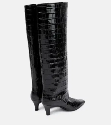 Toteme Croc-effect leather knee-high boots | Thumbnail 4