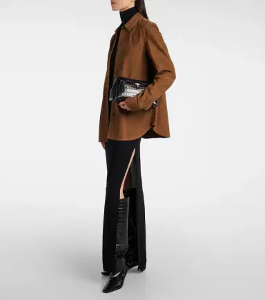 Toteme Croc-effect leather knee-high boots | Thumbnail 5