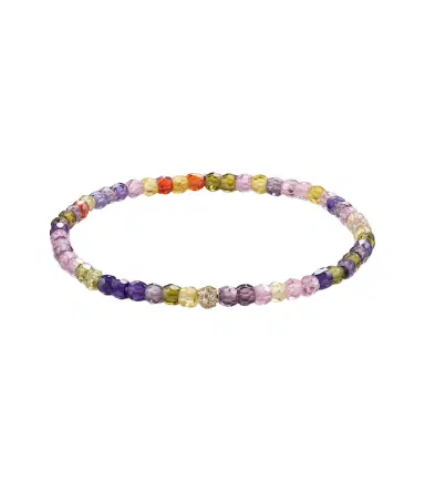 Sydney Evan 14kt gold zirconia bracelet with diamonds | Thumbnail 1