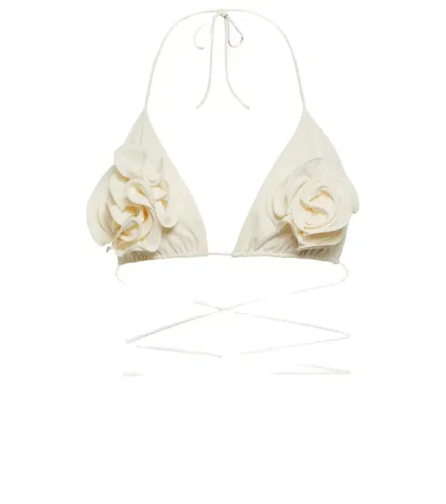 Magda Butrym Floral appliqué triangle bikini top