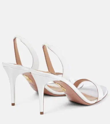 Aquazzura So Nude 85 satin sandals | Thumbnail 2