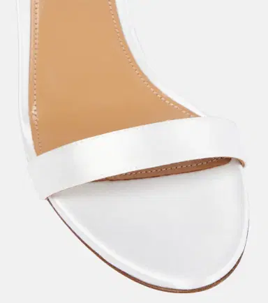 Aquazzura So Nude 85 satin sandals | Thumbnail 3
