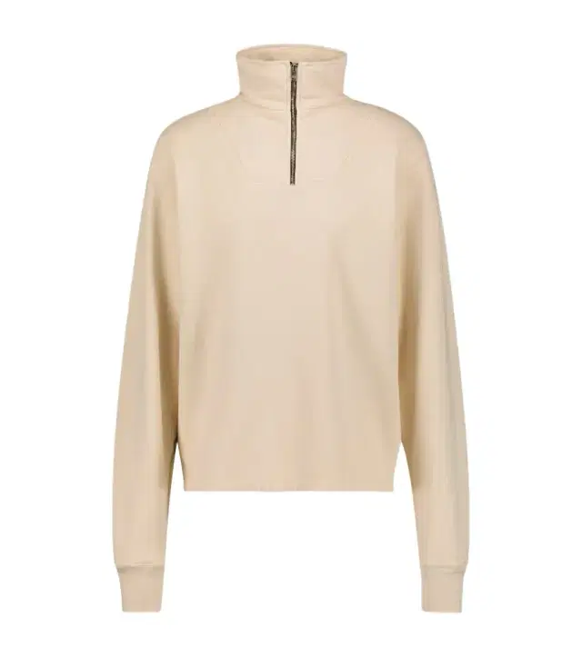 Les Tien Cotton jersey half-zip sweatshirt