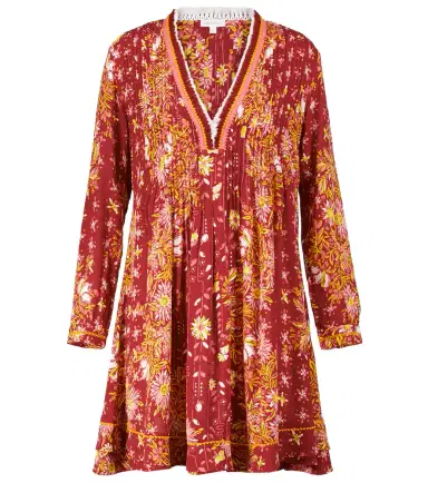 Poupette St Barth Ola fringed printed minidress | Thumbnail 1